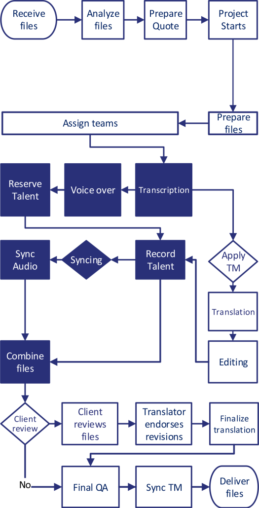 Multilingual Voice Over Process